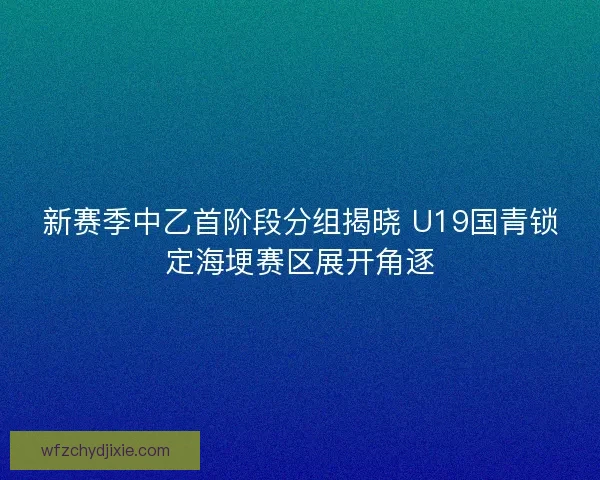 新赛季中乙首阶段分组揭晓 U19国青锁定海埂赛区展开角逐