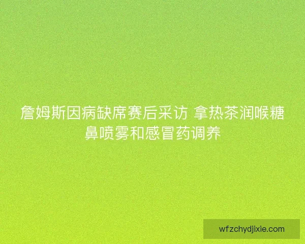 詹姆斯因病缺席赛后采访 拿热茶润喉糖鼻喷雾和感冒药调养